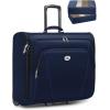 image:imageMATEIN Rolling Garment Bags for Travel Large 2Wheeled Suit Carrier Fits 173Inch Laptop Foldable Travel Suit Bag With Wheels amp 2 Packing Cubes Checkin Suitcase Luggage for Business Trips BlueDark Blue