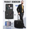 image:imageMATEIN Rolling Garment Bags for Travel Large 2Wheeled Suit Carrier Fits 173Inch Laptop Foldable Travel Suit Bag With Wheels amp 2 Packing Cubes Checkin Suitcase Luggage for Business Trips BlueBlack