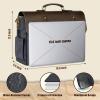 image:imageMATEIN Vintage Messenger Bag for Women 156 Inch Laptop Bag Large Canvas PU Leather Briefcase with USB Port Water Resistant Computer Shoulder Satchel Crossbody for Work Commuting GreyBlackBrown  Charcoal Grey