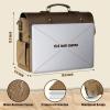 image:imageMATEIN Vintage Messenger Bag for Women 156 Inch Laptop Bag Large Canvas PU Leather Briefcase with USB Port Water Resistant Computer Shoulder Satchel Crossbody for Work Commuting GreyBlackBrown