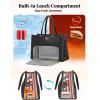 image:imageMATEIN Work Tote Bag with Lunch Compartment Water Resistant 156 inch Laptop Handbag with Clutch Purse Large Women Shoulder Bag with Lunch Box for Business Office Daily Use 2 Sets BlackBlack