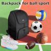 image:imageMATEIN Basketball Bag Sturdy Soccer Bag with Ball Holder amp Shoe Compartment Large Basketball Backpack for Training Equipment Water Resistant Sports Ball Backpack Fits Volleyball Football ColorfulBlack