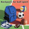 image:imageMATEIN Basketball Bag Sturdy Soccer Bag with Ball Holder amp Shoe Compartment Large Basketball Backpack for Training Equipment Water Resistant Sports Ball Backpack Fits Volleyball Football ColorfulBlack Blue