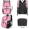 image:imageMATEIN Basketball Bag Sturdy Soccer Bag with Ball Holder amp Shoe Compartment Large Basketball Backpack for Training Equipment Water Resistant Sports Ball Backpack Fits Volleyball Football ColorfulBlack Pink  Large