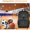 image:imageMATEIN Basketball Bag Sturdy Soccer Bag with Ball Holder amp Shoe Compartment Large Basketball Backpack for Training Equipment Water Resistant Sports Ball Backpack Fits Volleyball Football ColorfulBlack
