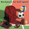 image:imageMATEIN Basketball Bag Sturdy Soccer Bag with Ball Holder amp Shoe Compartment Large Basketball Backpack for Training Equipment Water Resistant Sports Ball Backpack Fits Volleyball Football ColorfulBlack Red