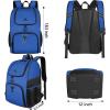 image:imageMATEIN Basketball Bag Sturdy Soccer Bag with Ball Holder amp Shoe Compartment Large Basketball Backpack for Training Equipment Water Resistant Sports Ball Backpack Fits Volleyball Football ColorfulBlack Blue