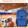 image:imageMATEIN Basketball Bag Sturdy Soccer Bag with Ball Holder amp Shoe Compartment Large Basketball Backpack for Training Equipment Water Resistant Sports Ball Backpack Fits Volleyball Football ColorfulBlack Blue  Large