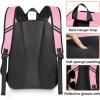 image:imageMATEIN Basketball Bag Sturdy Soccer Bag with Ball Holder amp Shoe Compartment Large Basketball Backpack for Training Equipment Water Resistant Sports Ball Backpack Fits Volleyball Football ColorfulBlack Pink  Large