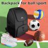 image:imageMATEIN Basketball Bag Sturdy Soccer Bag with Ball Holder amp Shoe Compartment Large Basketball Backpack for Training Equipment Water Resistant Sports Ball Backpack Fits Volleyball Football ColorfulBlack  Large