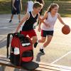 image:imageMATEIN Basketball Bag Sturdy Soccer Bag with Ball Holder amp Shoe Compartment Large Basketball Backpack for Training Equipment Water Resistant Sports Ball Backpack Fits Volleyball Football ColorfulBlack Red  Large