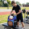 image:imageMATEIN Basketball Bag Sturdy Soccer Bag with Ball Holder amp Shoe Compartment Large Basketball Backpack for Training Equipment Water Resistant Sports Ball Backpack Fits Volleyball Football ColorfulGalaxy Blue  Large