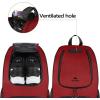 image:imageMATEIN Basketball Bag Sturdy Soccer Bag with Ball Holder amp Shoe Compartment Large Basketball Backpack for Training Equipment Water Resistant Sports Ball Backpack Fits Volleyball Football ColorfulBlack Red  Large