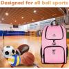 image:imageMATEIN Basketball Bag Sturdy Soccer Bag with Ball Holder amp Shoe Compartment Large Basketball Backpack for Training Equipment Water Resistant Sports Ball Backpack Fits Volleyball Football ColorfulBlack Pink