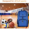image:imageMATEIN Basketball Bag Sturdy Soccer Bag with Ball Holder amp Shoe Compartment Large Basketball Backpack for Training Equipment Water Resistant Sports Ball Backpack Fits Volleyball Football ColorfulBlack Blue