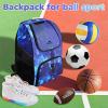 image:imageMATEIN Basketball Bag Sturdy Soccer Bag with Ball Holder amp Shoe Compartment Large Basketball Backpack for Training Equipment Water Resistant Sports Ball Backpack Fits Volleyball Football ColorfulGalaxy Blue  Large
