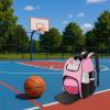 image:imageMATEIN Basketball Bag Sturdy Soccer Bag with Ball Holder amp Shoe Compartment Large Basketball Backpack for Training Equipment Water Resistant Sports Ball Backpack Fits Volleyball Football ColorfulBlack Pink  Large