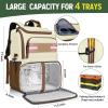 image:imageMATEIN Fishing Backpack Tackle Box Water Resistant Tackle Backpack with Cooler amp Rod Holders Fishing Gifts for MenBeige  Brown  Pink
