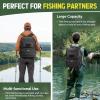image:imageMATEIN Fishing Backpack Tackle Box Water Resistant Tackle Backpack with Cooler amp Rod Holders Fishing Gifts for MenBlack