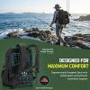 image:imageMATEIN Fishing Backpack Tackle Box Water Resistant Tackle Backpack with Cooler amp Rod Holders Fishing Gifts for MenBlack