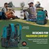 image:imageMATEIN Fishing Backpack Tackle Box Water Resistant Tackle Backpack with Cooler amp Rod Holders Fishing Gifts for MenIcy Blue  Grey