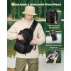 image:imageMATEIN Fishing Sling Bag with Lure Rod Holder amp Phone Pouch Waterproof 3600 Tackle box Backpack with Removable Bait BinderBlack