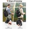 image:imageMATEIN Fishing Sling Bag with Lure Rod Holder amp Phone Pouch Waterproof 3600 Tackle box Backpack with Removable Bait BinderBlack