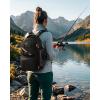 image:imageMATEIN Fishing Sling Bag with Lure Rod Holder amp Phone Pouch Waterproof 3600 Tackle box Backpack with Removable Bait BinderBlackpink
