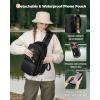 image:imageMATEIN Fishing Sling Bag with Lure Rod Holder amp Phone Pouch Waterproof 3600 Tackle box Backpack with Removable Bait BinderBlackpink