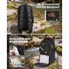 image:imageMATEIN Fishing Sling Bag with Lure Rod Holder amp Phone Pouch Waterproof 3600 Tackle box Backpack with Removable Bait BinderBlackpink