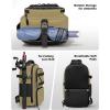 image:imageMATEIN Fishing Sling Bag with Lure Rod Holder amp Phone Pouch Waterproof 3600 Tackle box Backpack with Removable Bait BinderKhaki  Black