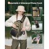 image:imageMATEIN Fishing Sling Bag with Lure Rod Holder amp Phone Pouch Waterproof 3600 Tackle box Backpack with Removable Bait BinderKhaki  Black