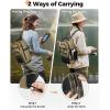 image:imageMATEIN Fishing Sling Bag with Lure Rod Holder amp Phone Pouch Waterproof 3600 Tackle box Backpack with Removable Bait BinderKhaki  Black