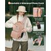 image:imageMATEIN Fishing Sling Bag with Lure Rod Holder amp Phone Pouch Waterproof 3600 Tackle box Backpack with Removable Bait BinderPink