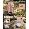 image:imageMATEIN Fishing Sling Bag with Lure Rod Holder amp Phone Pouch Waterproof 3600 Tackle box Backpack with Removable Bait BinderPink