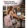image:imageMATEIN HER Work Laptop Backpack for Women with Lunch Compartment Water Resistant Work Backpack for Office Commute with USB C Port amp RFID PocketTSA Travel Personal Item Bag Fits 173 Computer Pink