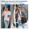 image:imageMATEIN Laptop Briefcase for Work 156 Inch Mens Messenger Bag with External USB Charging Port Water Resistant Computer Crossbody Shoulder Satchel for Office Business Travel Navy BlueBlack