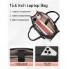 image:imageMATEIN Professional Laptop Tote with Leakproof Lunch Compartment 156 Inch Commuterchic Briefcase Large Office Accessories Tote Multifunctional Shoulder Bag for Teacher Hospital Work amp CommuteBlack Beige