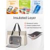 image:imageMATEIN Professional Laptop Tote with Leakproof Lunch Compartment 156 Inch Commuterchic Briefcase Large Office Accessories Tote Multifunctional Shoulder Bag for Teacher Hospital Work amp CommuteBrown