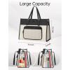 image:imageMATEIN Professional Laptop Tote with Leakproof Lunch Compartment 156 Inch Commuterchic Briefcase Large Office Accessories Tote Multifunctional Shoulder Bag for Teacher Hospital Work amp CommuteBlack Beige