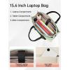 image:imageMATEIN Professional Laptop Tote with Leakproof Lunch Compartment 156 Inch Commuterchic Briefcase Large Office Accessories Tote Multifunctional Shoulder Bag for Teacher Hospital Work amp CommutePale Green