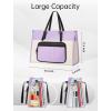image:imageMATEIN Professional Laptop Tote with Leakproof Lunch Compartment 156 Inch Commuterchic Briefcase Large Office Accessories Tote Multifunctional Shoulder Bag for Teacher Hospital Work amp CommuteLight Purple