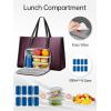 image:imageMATEIN Professional Laptop Tote with Leakproof Lunch Compartment 156 Inch Commuterchic Briefcase Large Office Accessories Tote Multifunctional Shoulder Bag for Teacher Hospital Work amp CommutePurple