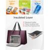 image:imageMATEIN Professional Laptop Tote with Leakproof Lunch Compartment 156 Inch Commuterchic Briefcase Large Office Accessories Tote Multifunctional Shoulder Bag for Teacher Hospital Work amp CommutePurple
