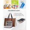 image:imageMATEIN Professional Laptop Tote with Leakproof Lunch Compartment 156 Inch Commuterchic Briefcase Large Office Accessories Tote Multifunctional Shoulder Bag for Teacher Hospital Work amp CommuteBlackbrownwhite