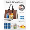 image:imageMATEIN Professional Laptop Tote with Leakproof Lunch Compartment 156 Inch Commuterchic Briefcase Large Office Accessories Tote Multifunctional Shoulder Bag for Teacher Hospital Work amp CommuteBlackbrownwhite
