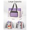 image:imageMATEIN Professional Laptop Tote with Leakproof Lunch Compartment 156 Inch Commuterchic Briefcase Large Office Accessories Tote Multifunctional Shoulder Bag for Teacher Hospital Work amp CommuteTaro Purple