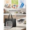 image:imageMATEIN Professional Laptop Tote with Leakproof Lunch Compartment 156 Inch Commuterchic Briefcase Large Office Accessories Tote Multifunctional Shoulder Bag for Teacher Hospital Work amp CommuteBlack