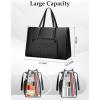 image:imageMATEIN Professional Laptop Tote with Leakproof Lunch Compartment 156 Inch Commuterchic Briefcase Large Office Accessories Tote Multifunctional Shoulder Bag for Teacher Hospital Work amp CommuteBlack