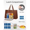 image:imageMATEIN Professional Laptop Tote with Leakproof Lunch Compartment 156 Inch Commuterchic Briefcase Large Office Accessories Tote Multifunctional Shoulder Bag for Teacher Hospital Work amp CommuteKhaki